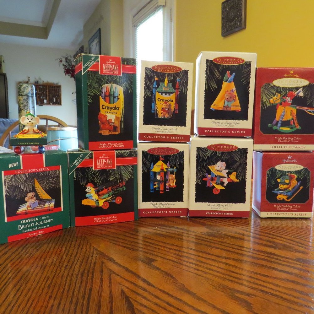 Set of 10 Hallmark Crayola Series Ornaments